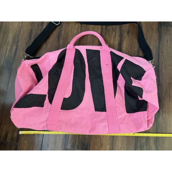 VTG Victoria's Secret PINK y2k 2000s duffle bag XL Extra large With Strap - Picture 3 of 9